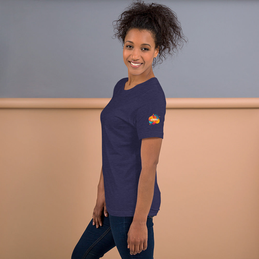 Short-Sleeve Unisex T-Shirt - Heather Midnight Navy / XS - VITALS Demo Store -