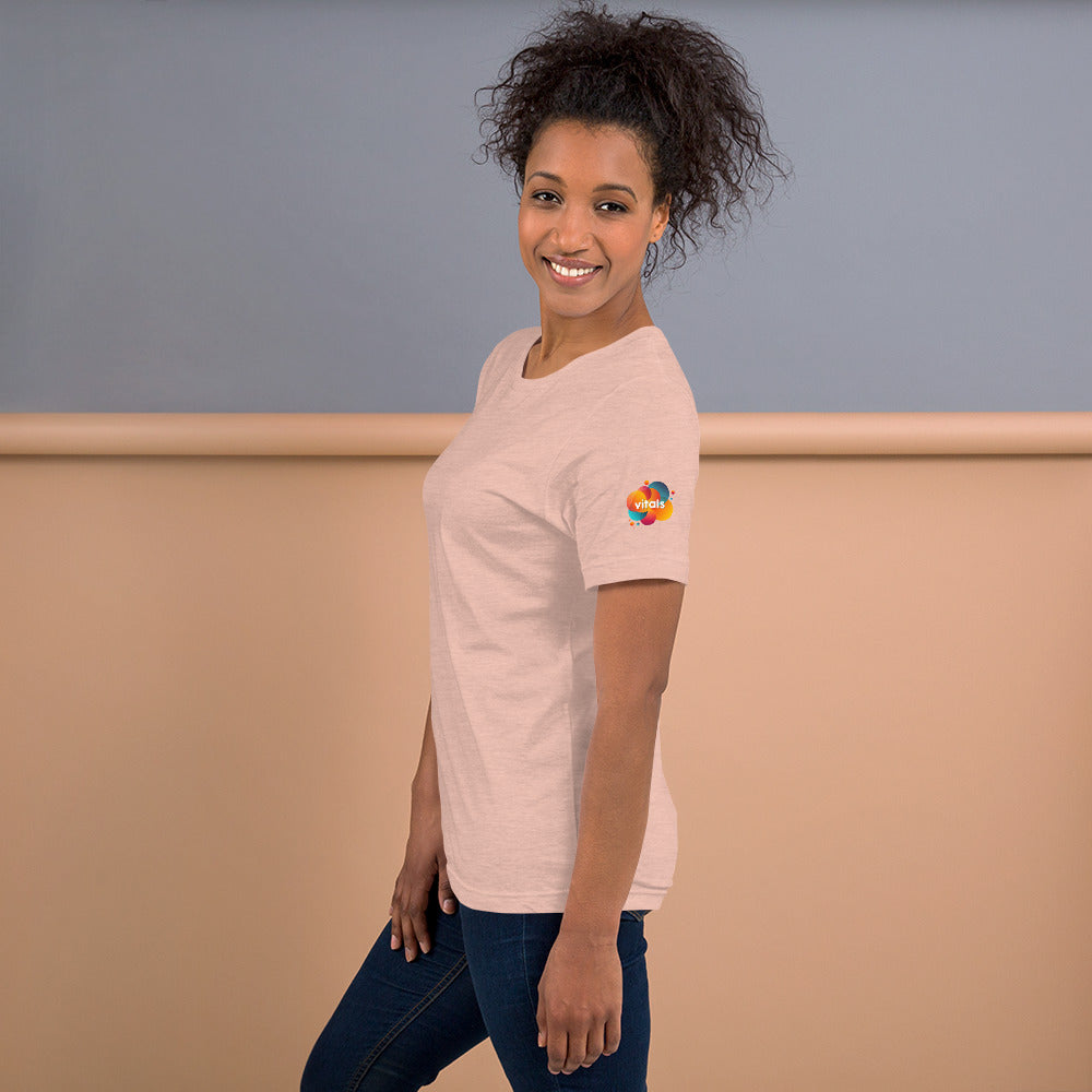 Short-Sleeve Unisex T-Shirt - Heather Prism Peach / XS - VITALS Demo Store -